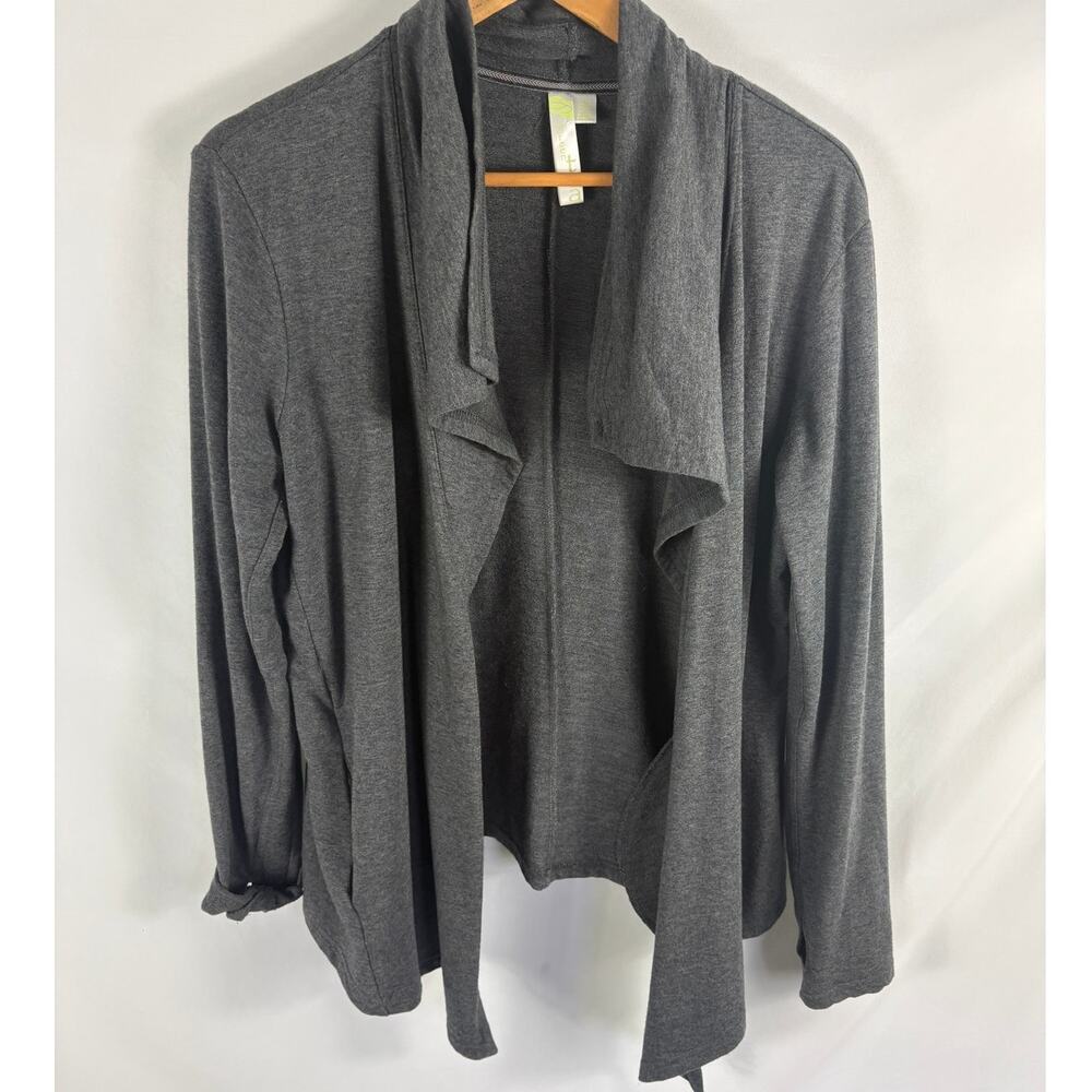 Green Tea Dark grey Draped Cardigan Size Large